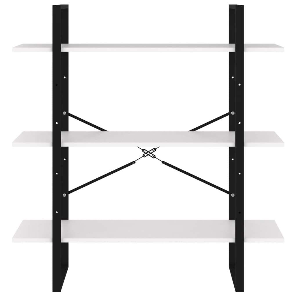 Bibliothèque blanche 100x30x105 cm en bois