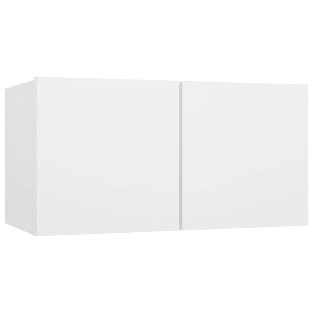 Ensemble de meubles TV 2 pièces en bois blanc