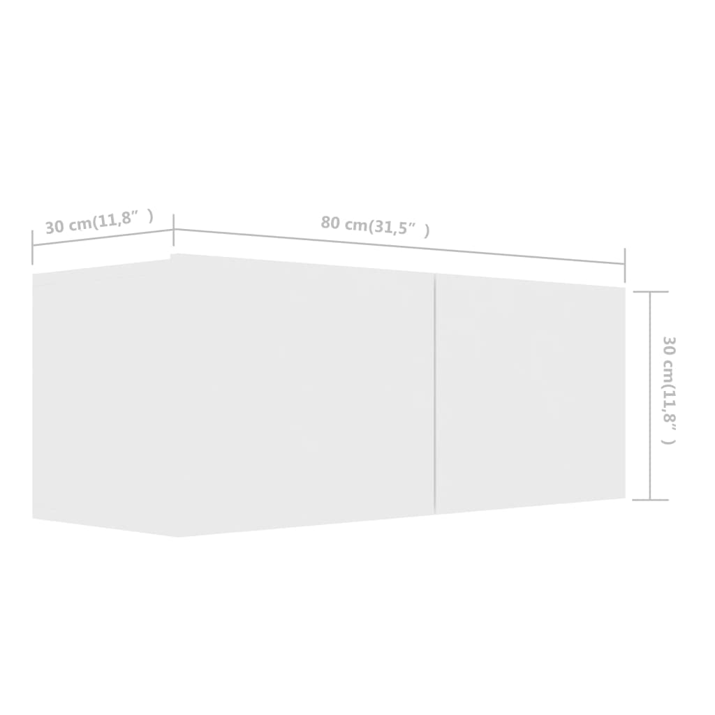 Meubles TV 3 pièces en bois blanc