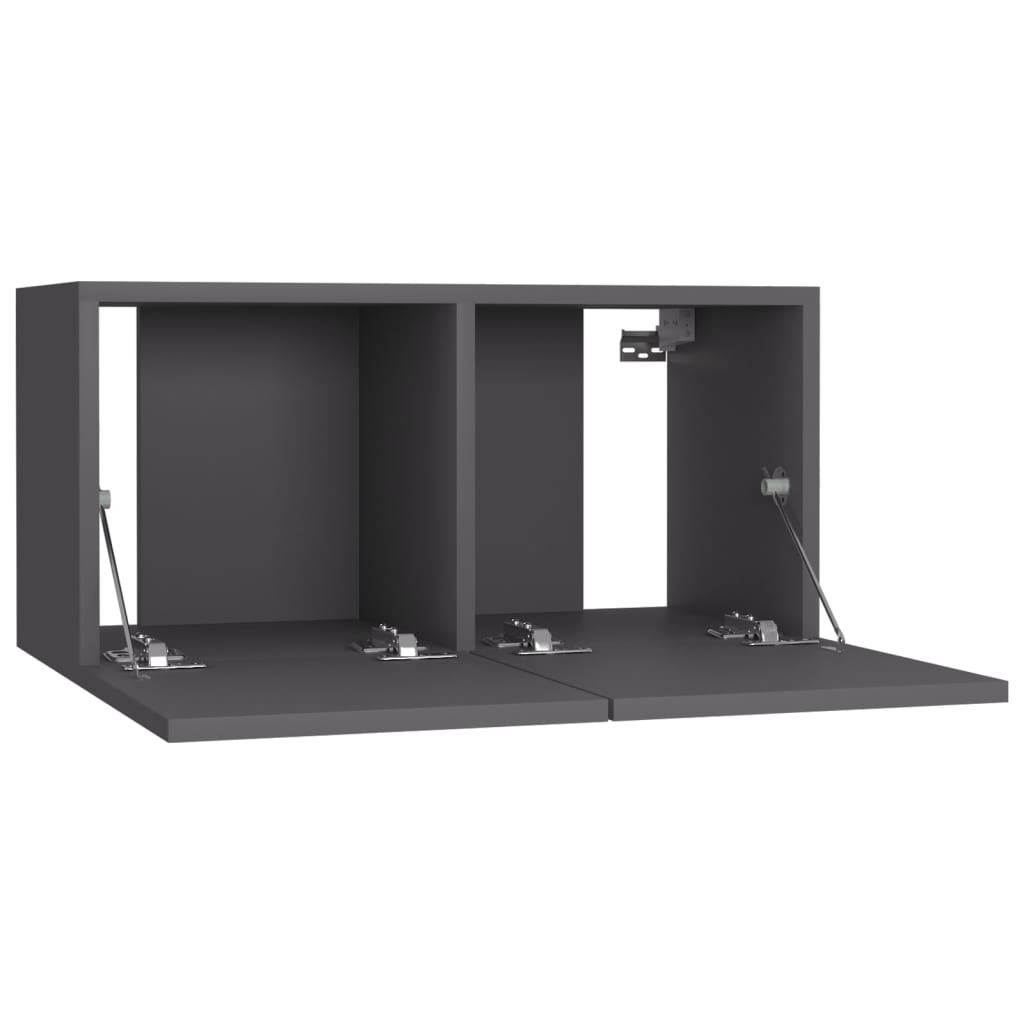 Ensemble de meubles TV 5 pièces, matériau à base de bois gris