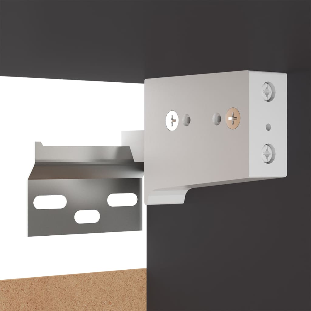 Ensemble de meubles TV 3 pièces, matériau à base de bois gris