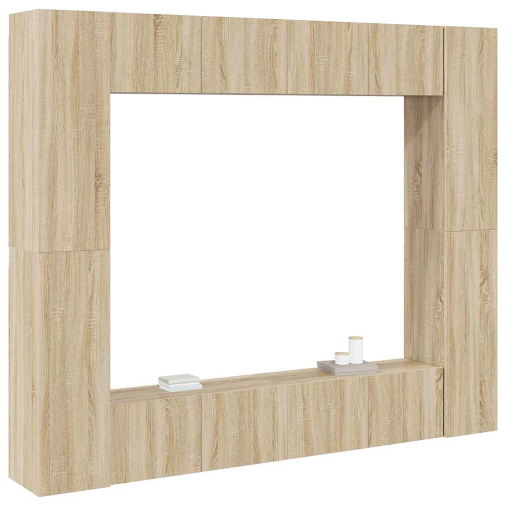 8-tlg. TV-Schrank-Set Sonoma-Eiche Holzwerkstoff