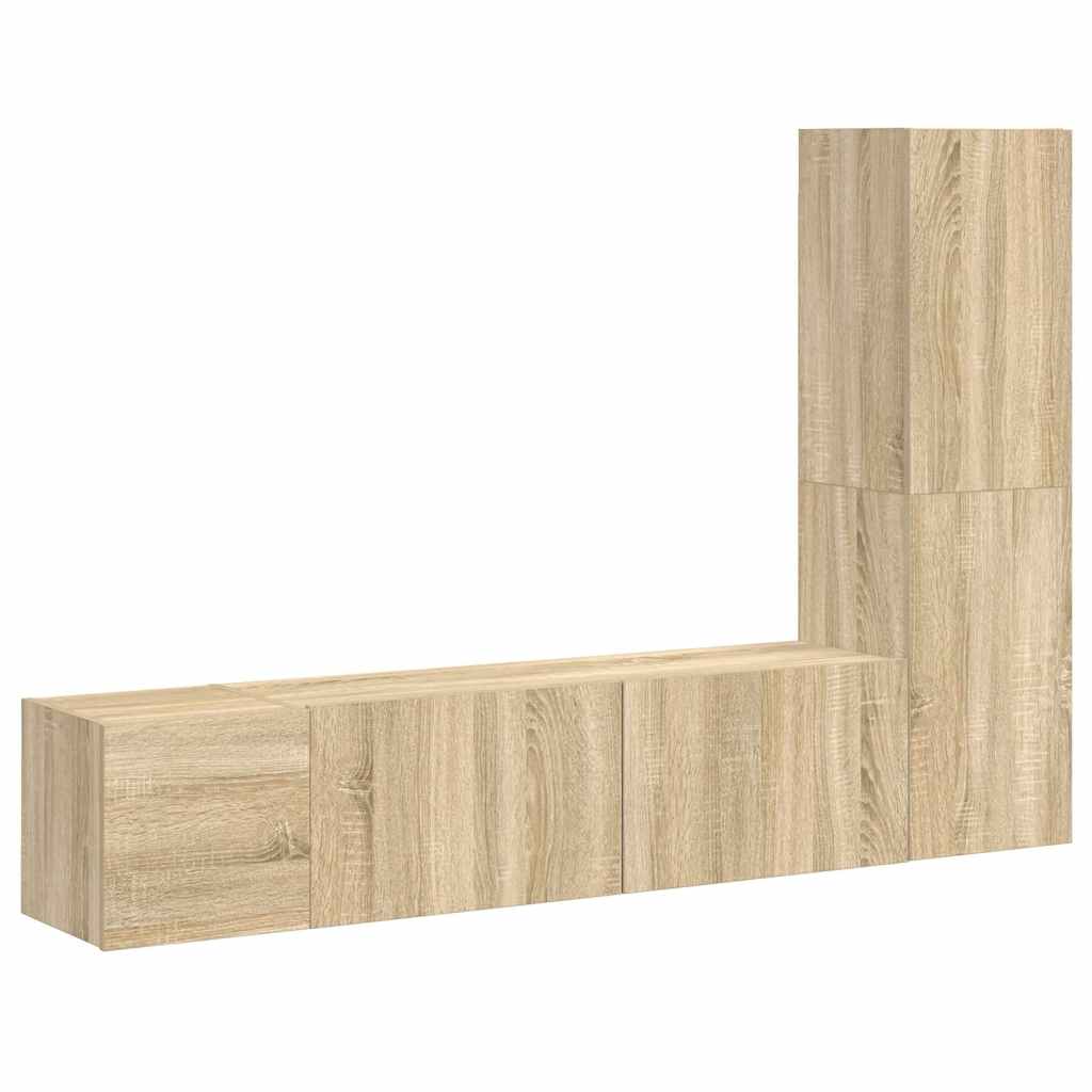 3-tlg. TV-Schrank-Set Sonoma-Eiche Holzwerkstoff