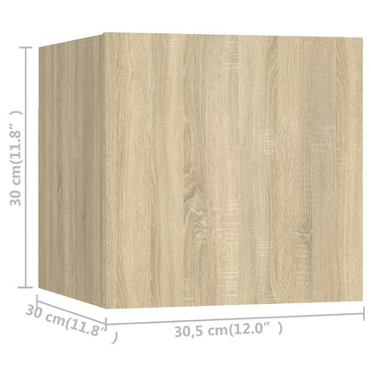 6-tlg. TV-Schrank-Set Sonoma-Eiche Holzwerkstoff