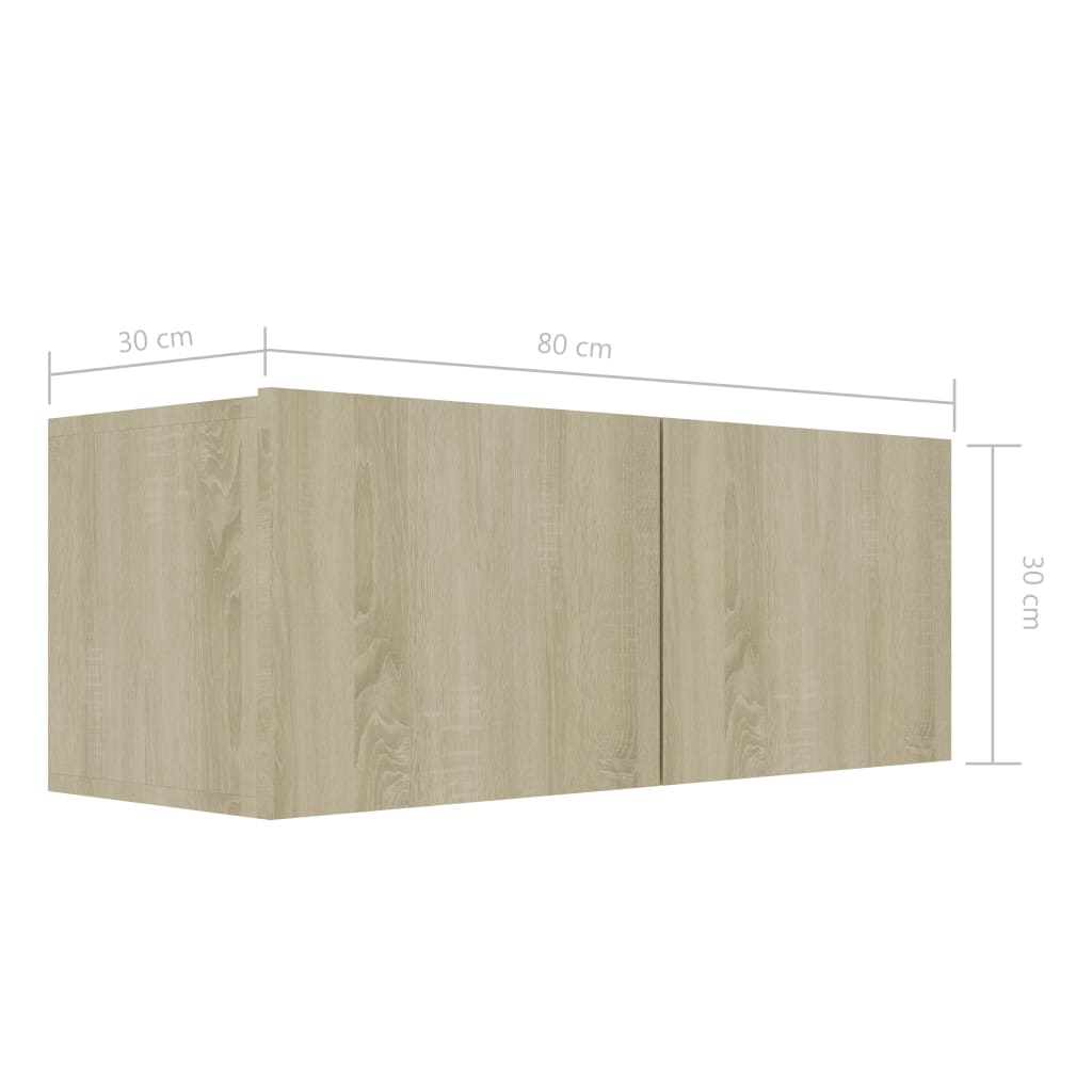 8-piece TV cabinet set Sonoma oak wood material