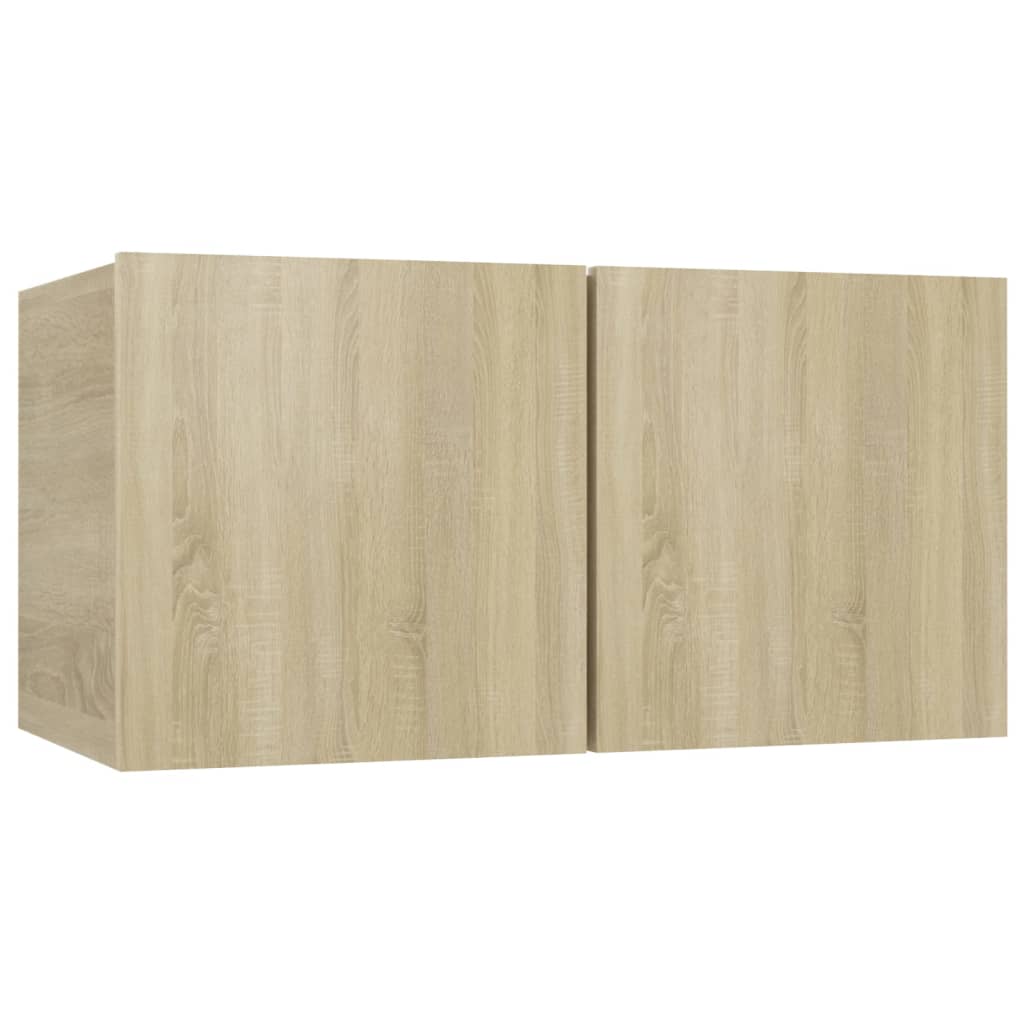 Ensemble de meubles TV 2 pièces en bois de chêne Sonoma