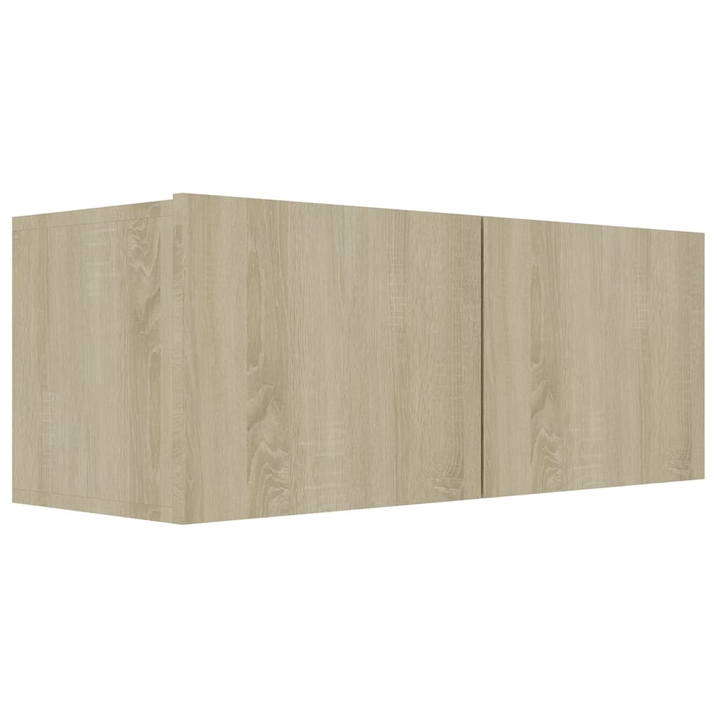 Ensemble de meubles TV 2 pièces en bois de chêne Sonoma