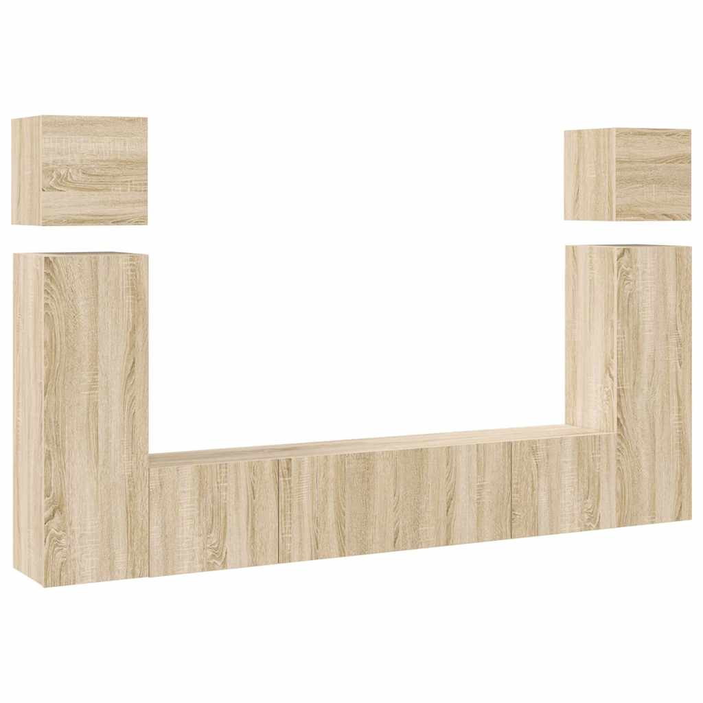 8-tlg. TV-Schrank-Set Sonoma-Eiche Holzwerkstoff