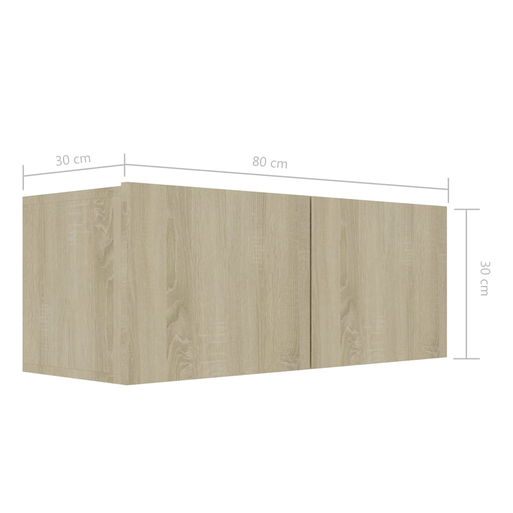 Ensemble de meubles TV 7 pièces en bois de chêne Sonoma