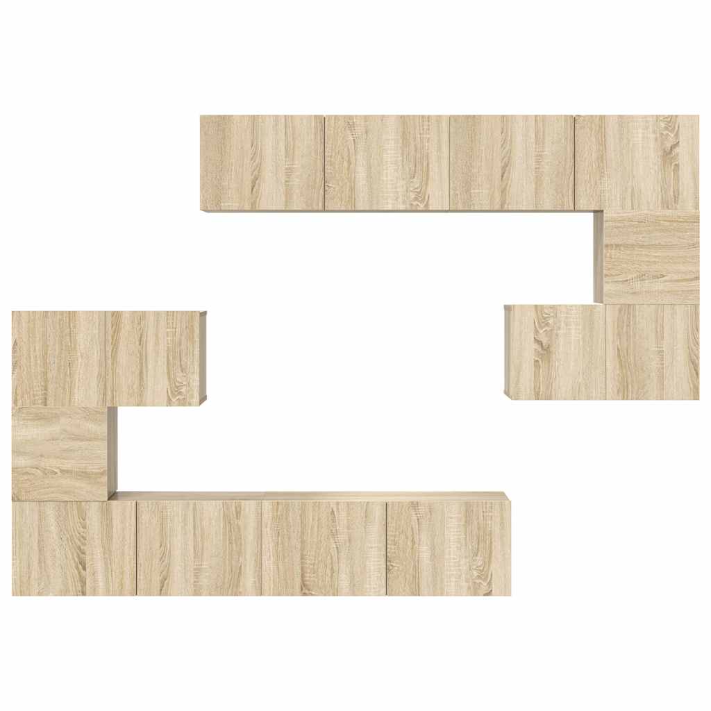 8-tlg. TV-Schrank-Set Sonoma-Eiche Holzwerkstoff