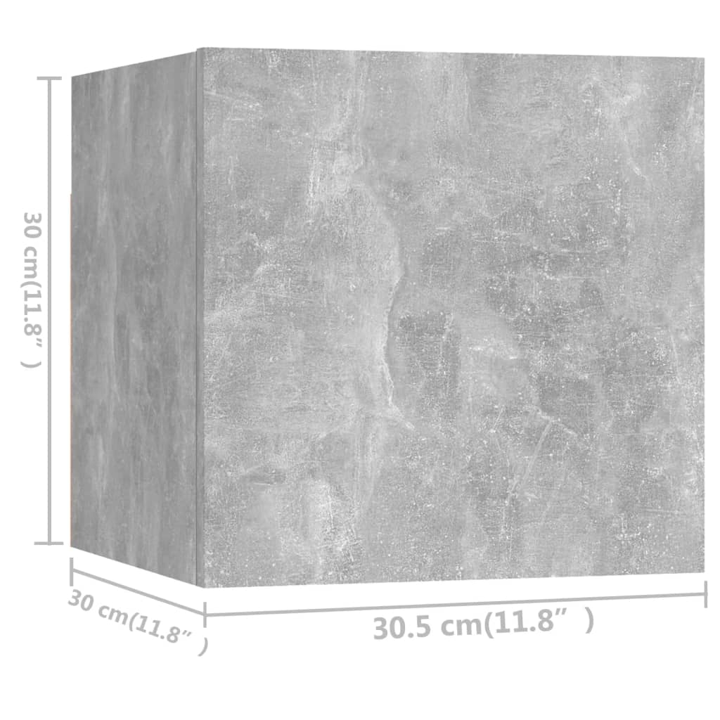 Ensemble de meubles TV 5 pièces en béton gris à base de bois