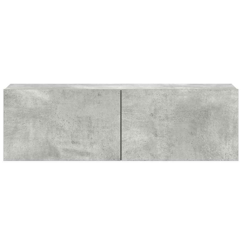 3-tlg. TV-Schrank-Set Betongrau Holzwerkstoff