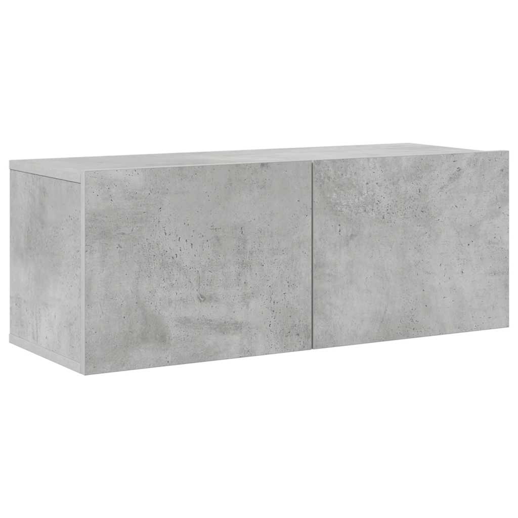 6-tlg. TV-Schrank-Set Betongrau Holzwerkstoff