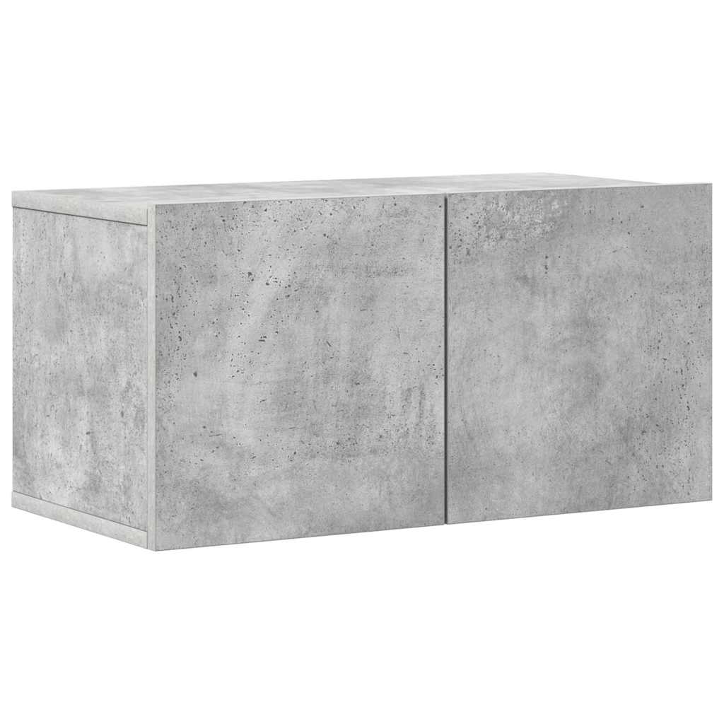 6-tlg. TV-Schrank-Set Betongrau Holzwerkstoff