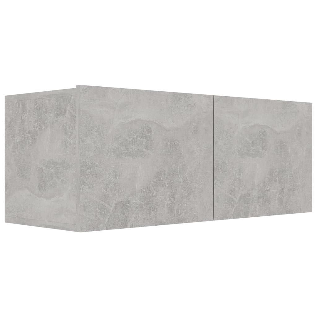 2-piece TV cabinet set concrete grey wood-based material