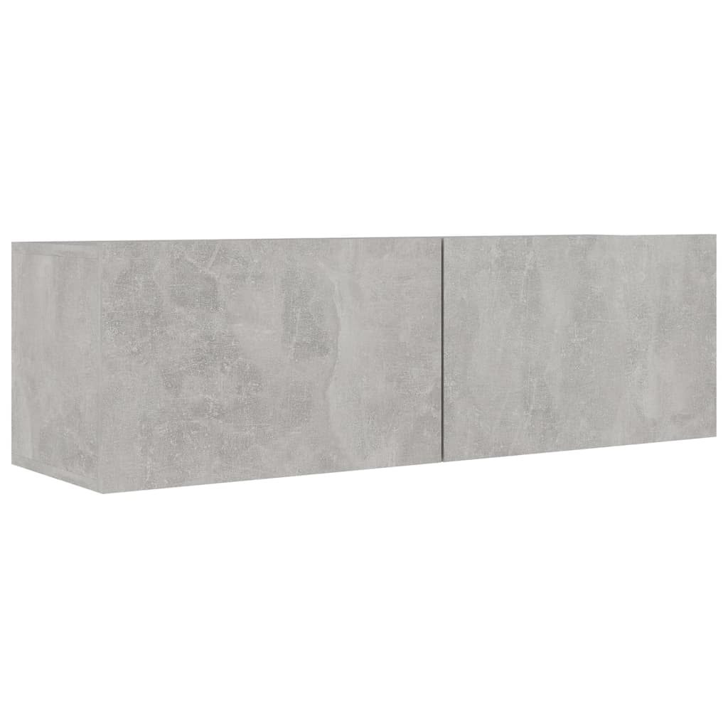 2-piece TV cabinet set concrete grey wood-based material