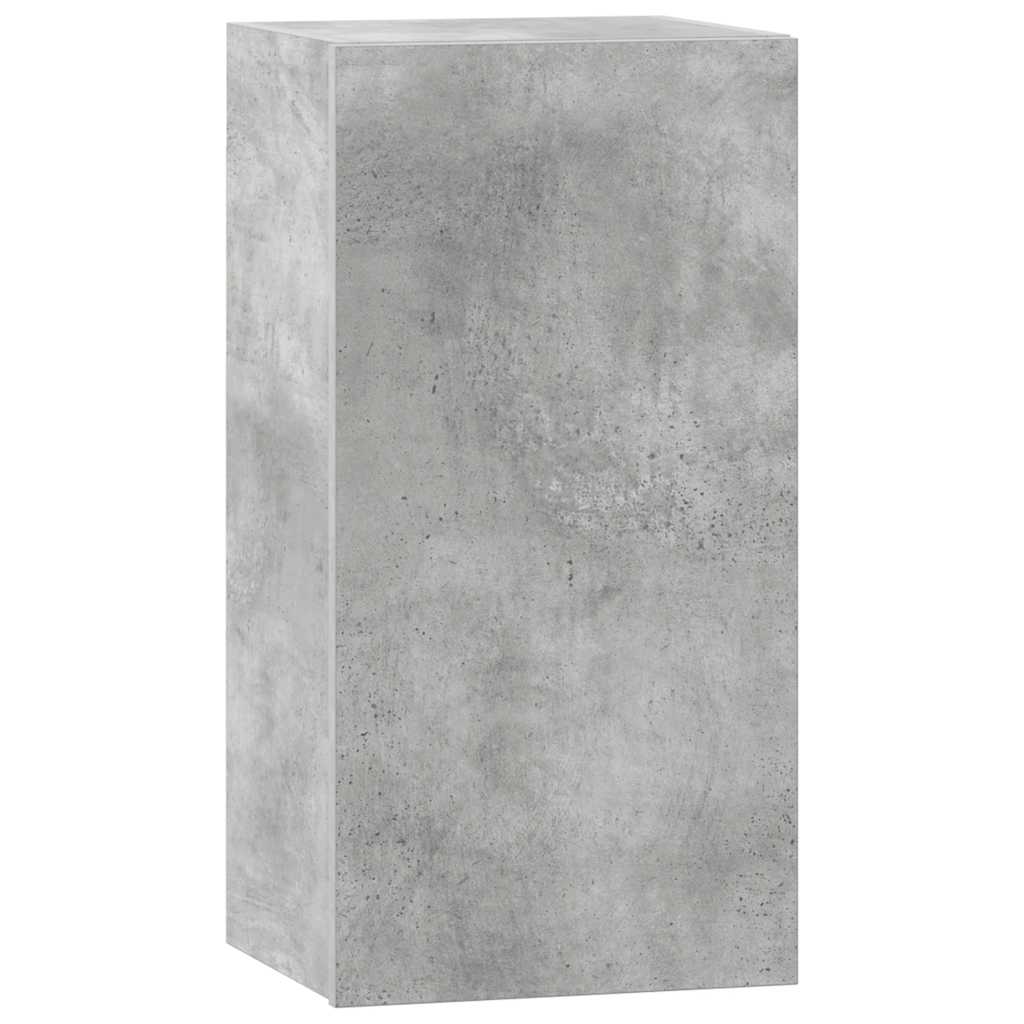 8-tlg. TV-Schrank-Set Betongrau Holzwerkstoff
