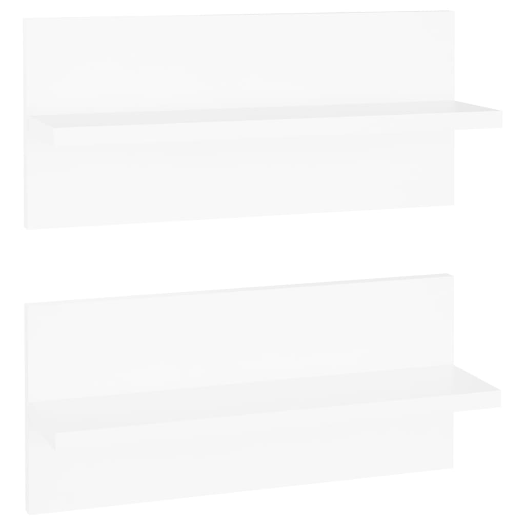 Wandregale 2 Stk. Weiß 40x11,5x18 cm Holzwerkstoff