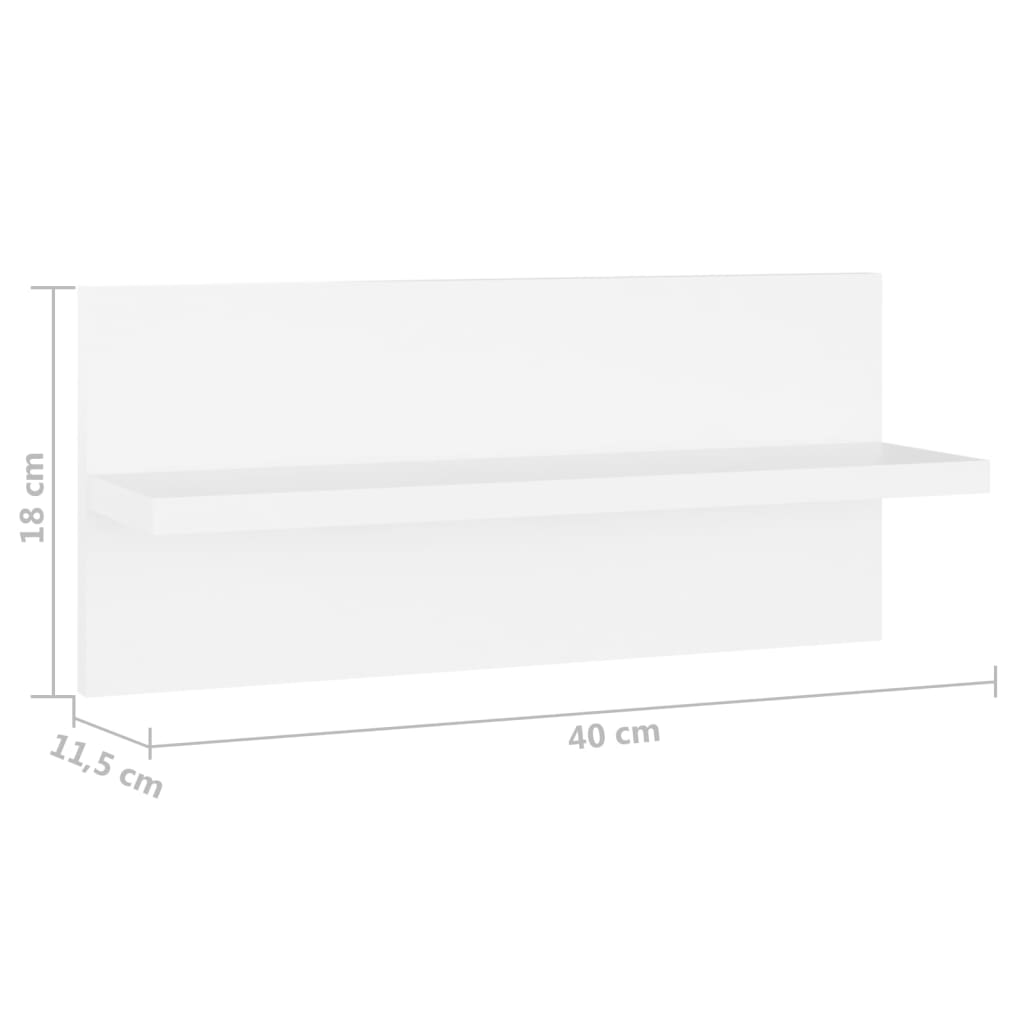 Wandregale 4 Stk. Weiß 40x11,5x18 cm Holzwerkstoff