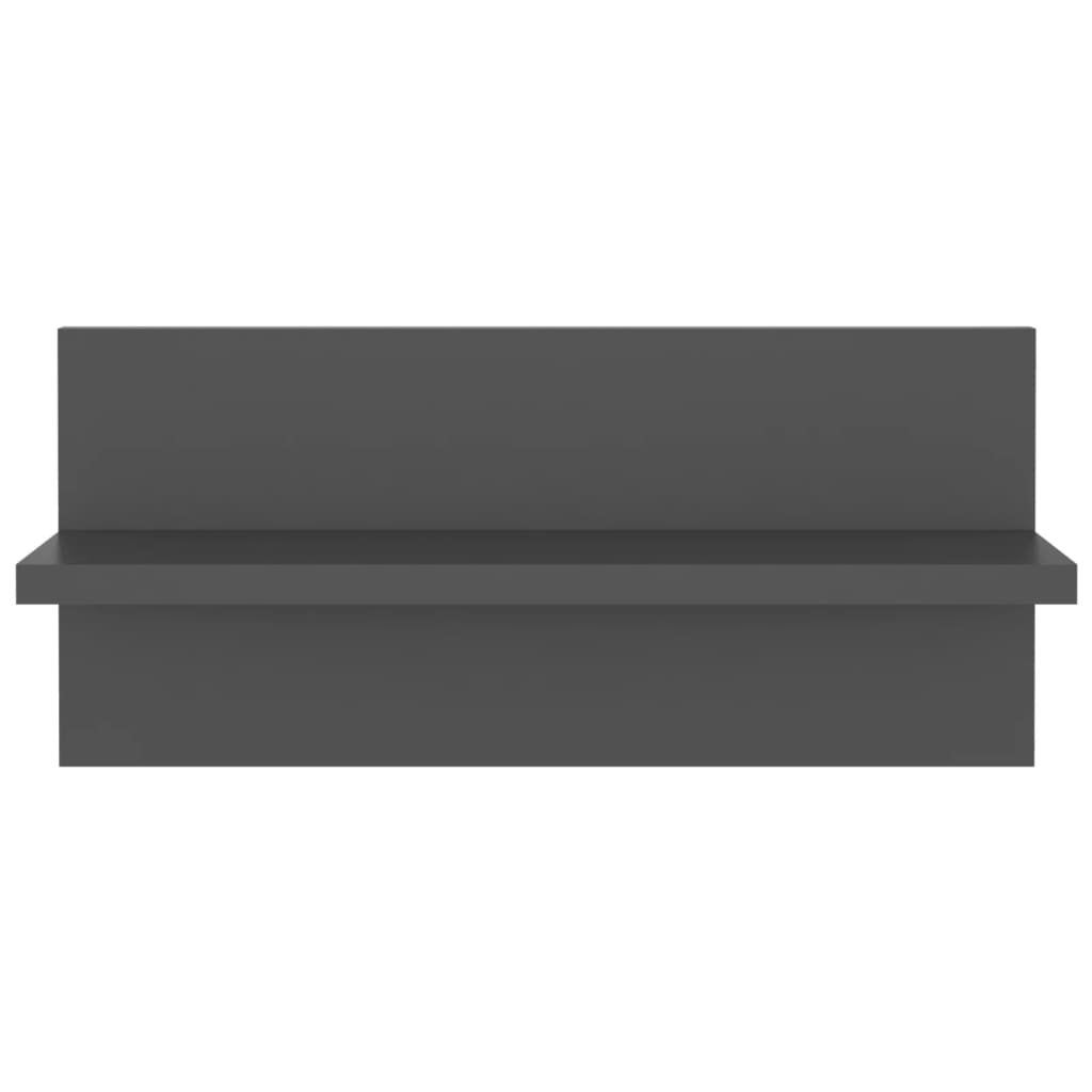 Wall shelves 4 pcs. Grey 40x11.5x18 cm wood material
