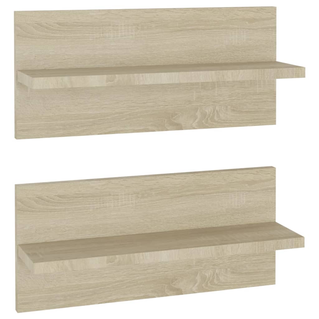 Wandregale 2 Stk. Sonoma-Eiche 40x11,5x18 cm Holzwerkstoff