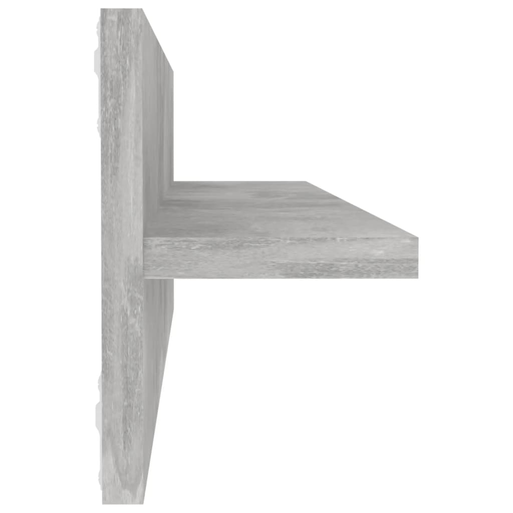 Wandregale 4 Stk. Betongrau 60x11,5x18 cm Holzwerkstoff