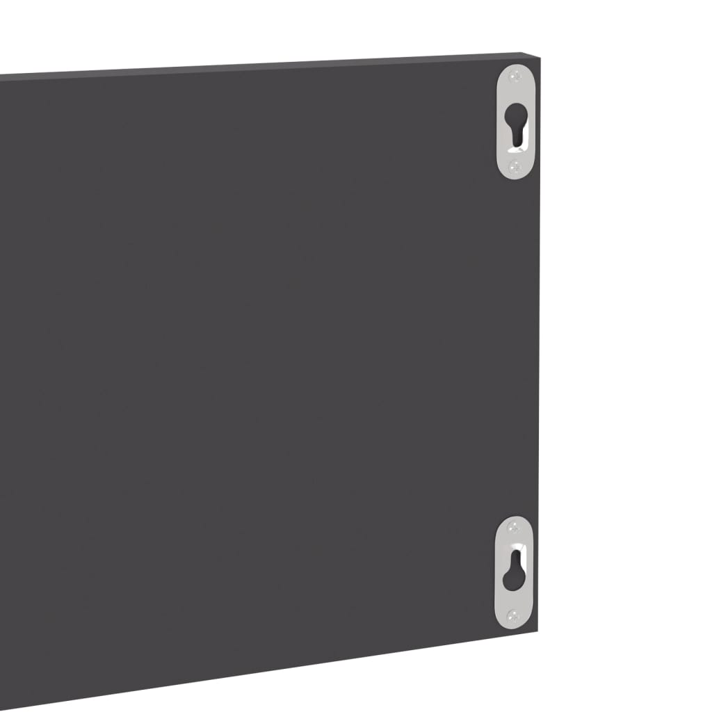 Wall shelves 4 pcs. High gloss grey 80x11.5x18 cm wood material