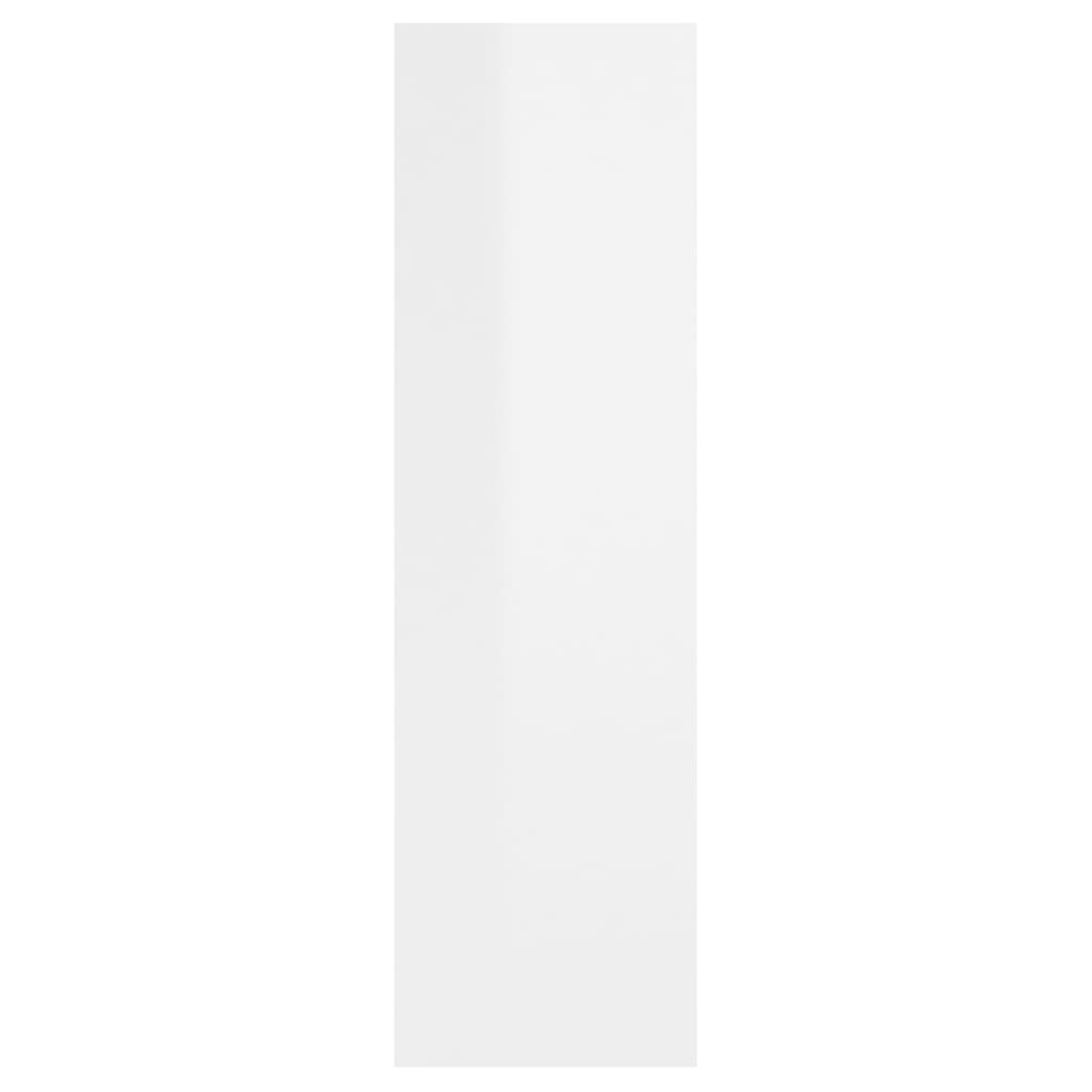 Wall shelf high gloss white 75x16x55 cm wood material
