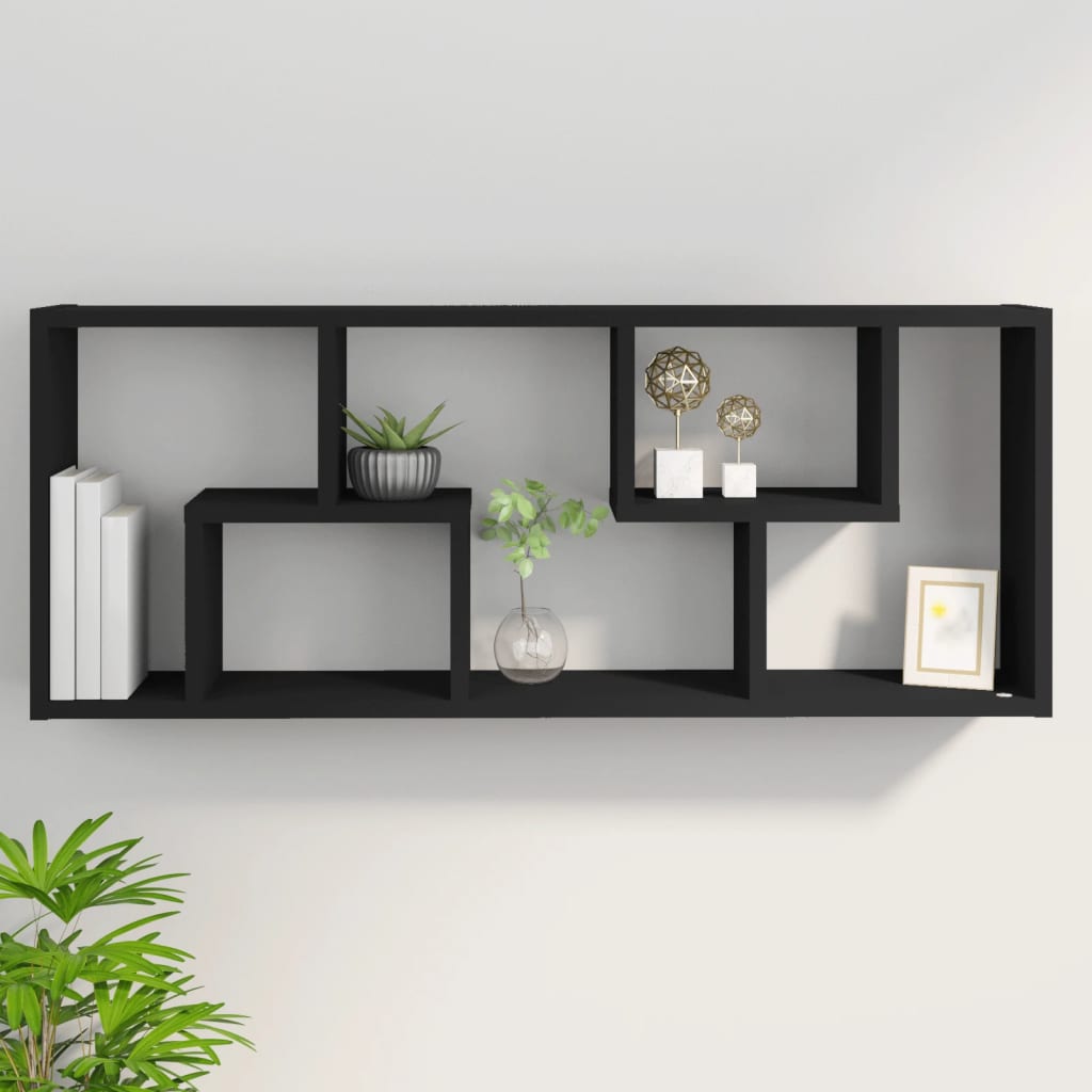 Wall Shelf White 36x16x90 cm Wood Material