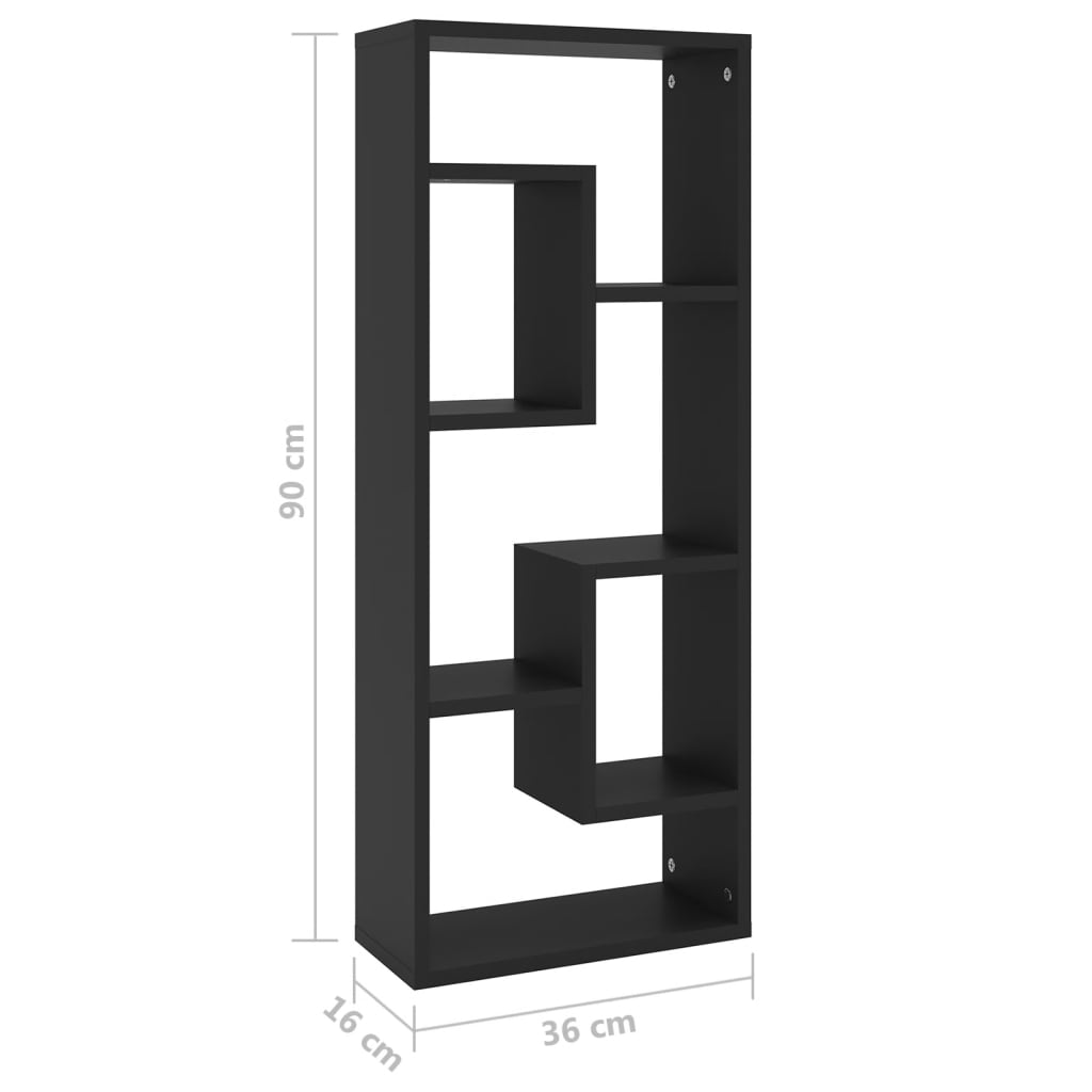 Wall Shelf White 36x16x90 cm Wood Material