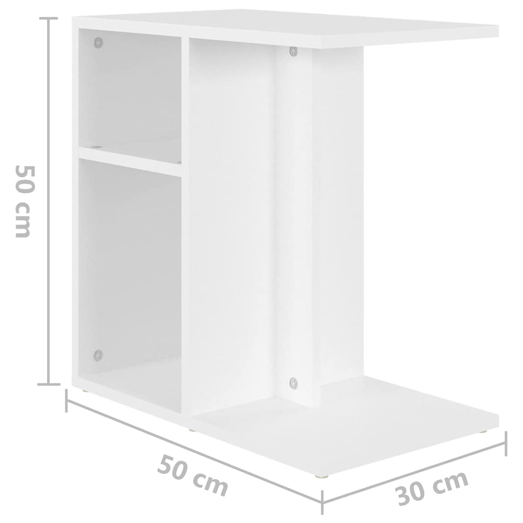 Beistelltisch Weiß 50x30x50 cm Holzwerkstoff