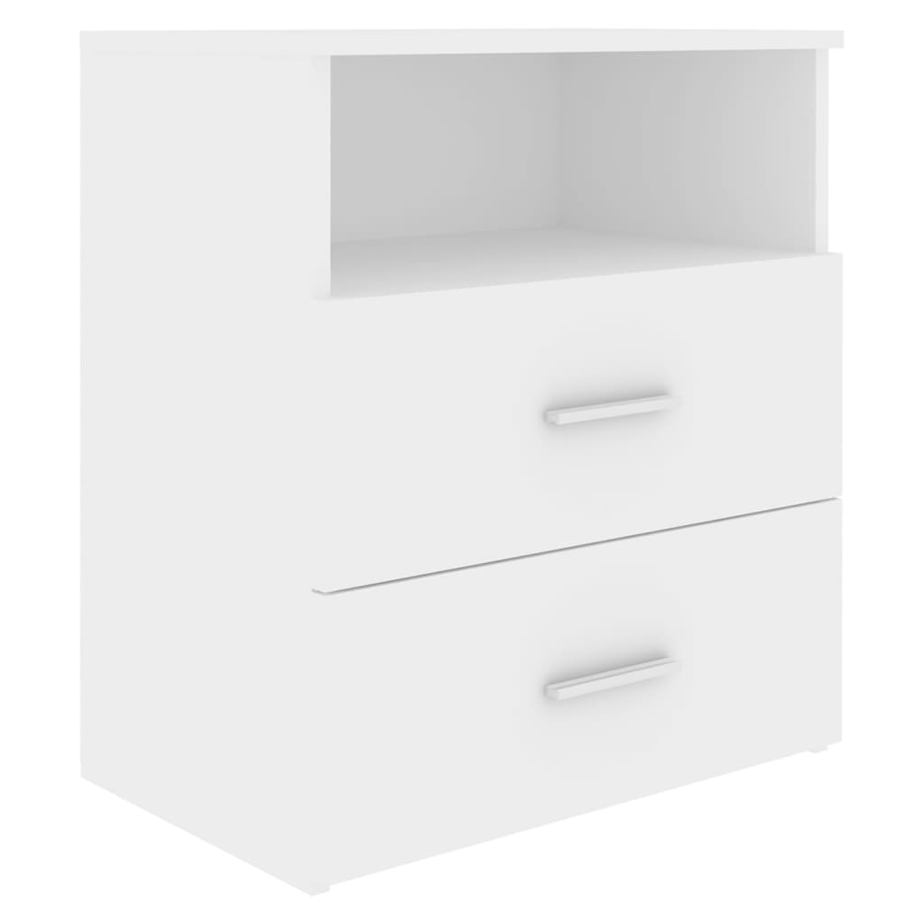 Tables de chevet 2 pièces Blanc 50x32x60 cm