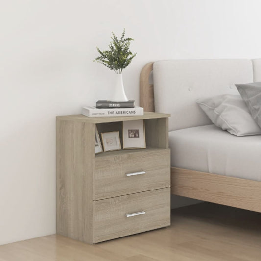 Tables de chevet 2 pcs. Chêne Sonoma 50x32x60 cm