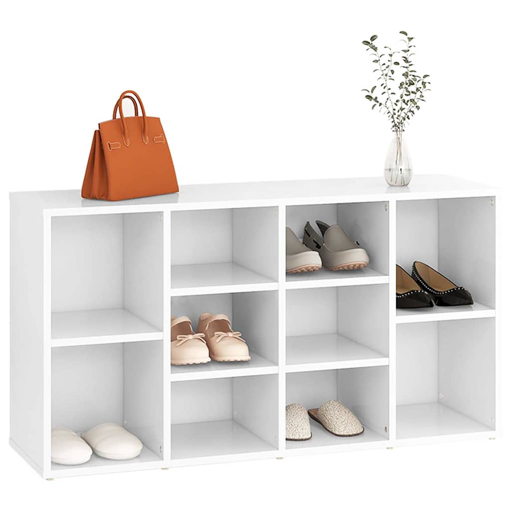 Schuhbank Weiß 103x30x55 cm Holzwerkstoff