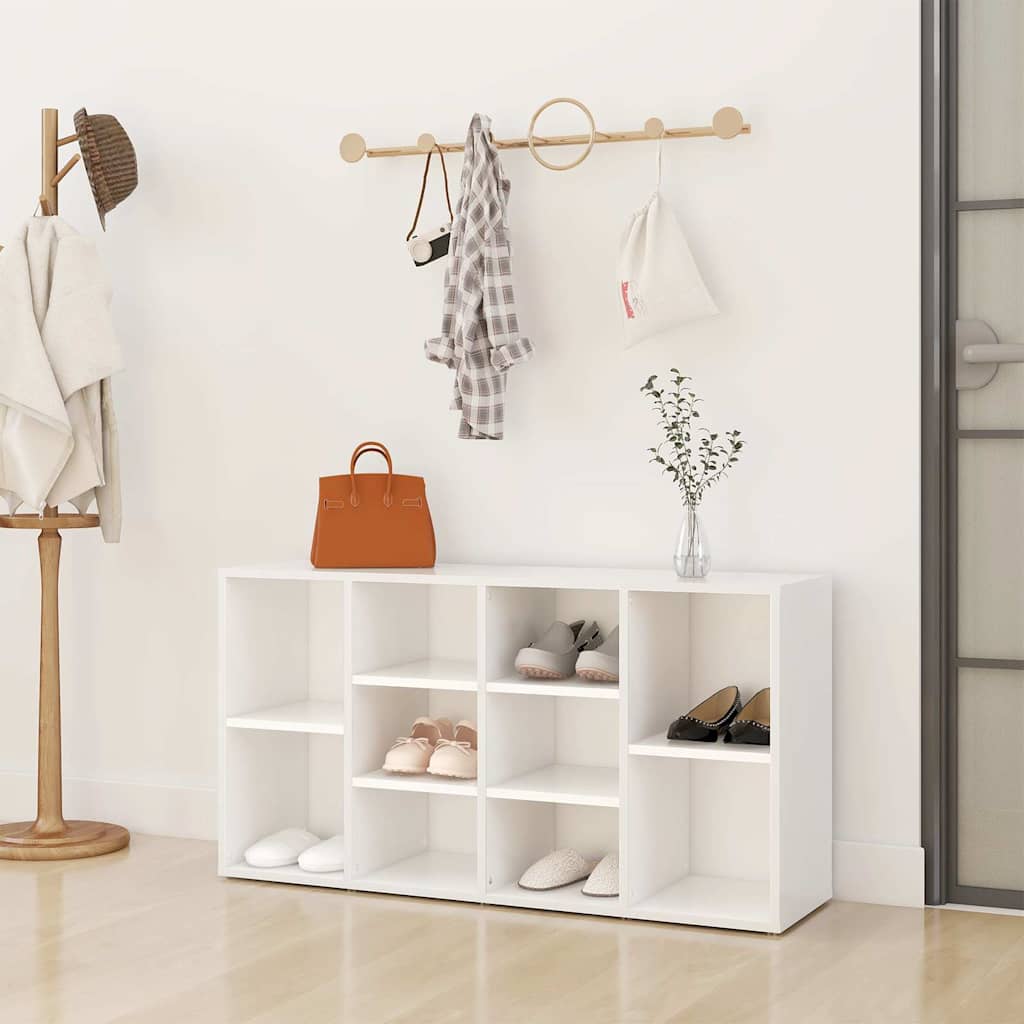 Schuhbank Weiß 103x30x55 cm Holzwerkstoff