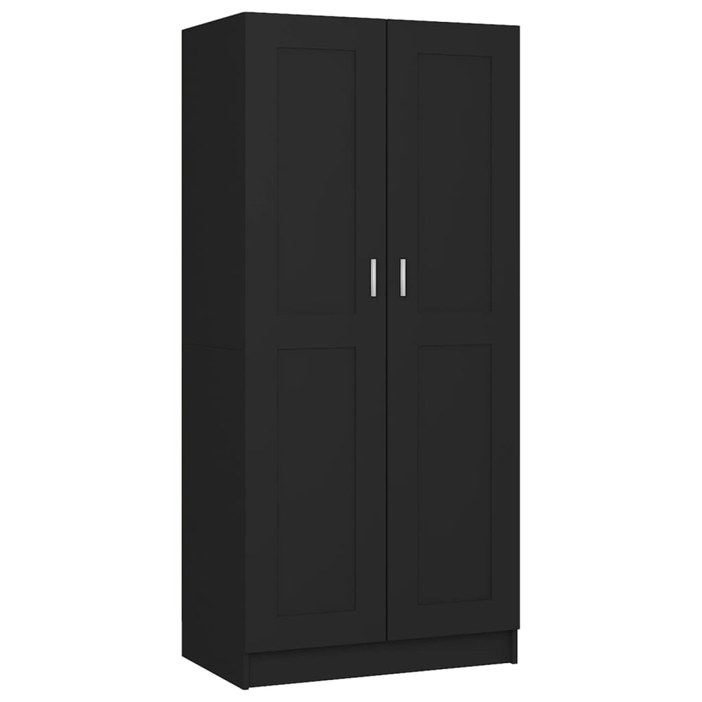 Kleiderschrank Schwarz 82,5x51,5x180 cm Holzwerkstoff