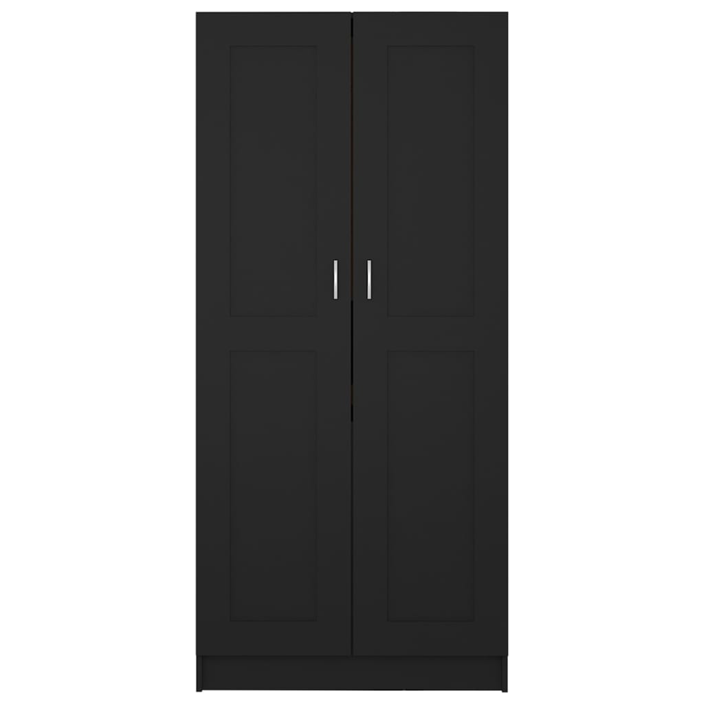 Kleiderschrank Schwarz 82,5x51,5x180 cm Holzwerkstoff