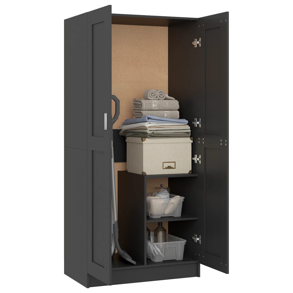 Kleiderschrank Grau 82,5x51,5x180 cm Holzwerkstoff