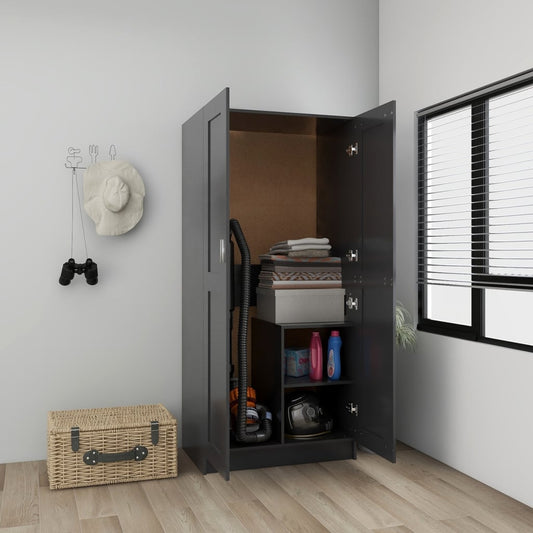 Kleiderschrank Grau 82,5x51,5x180 cm Holzwerkstoff