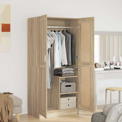Kleiderschrank Sonoma-Eiche 82,5x51,5x180 cm Holzwerkstoff