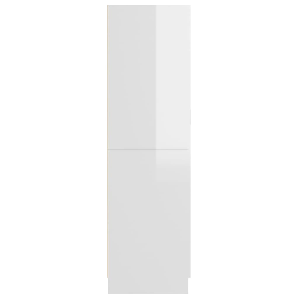 Kleiderschrank Hochglanz-Weiß 82,5x51,5x180 cm Holzwerkstoff