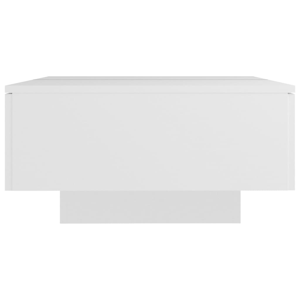Table basse blanche 90x60x31 cm en bois