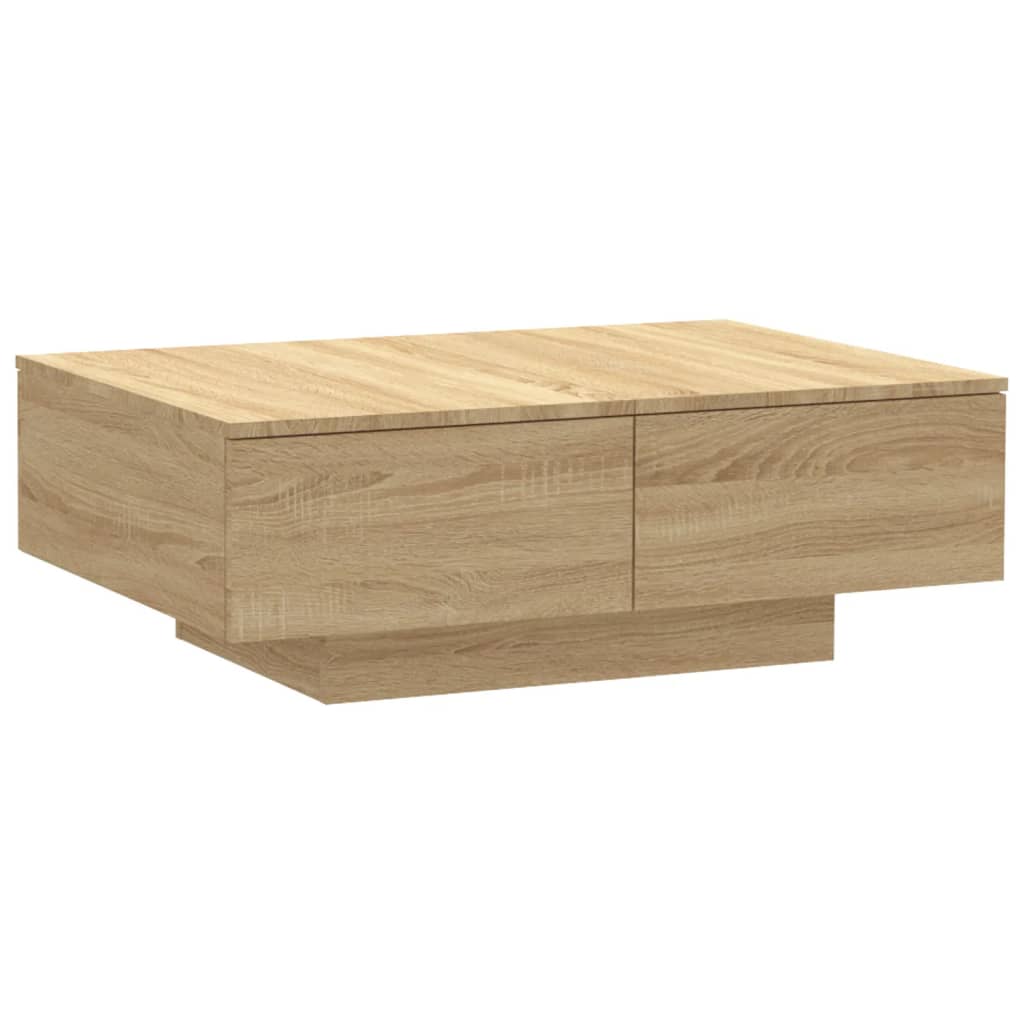 Table basse chêne Sonoma 90x60x31 cm en bois