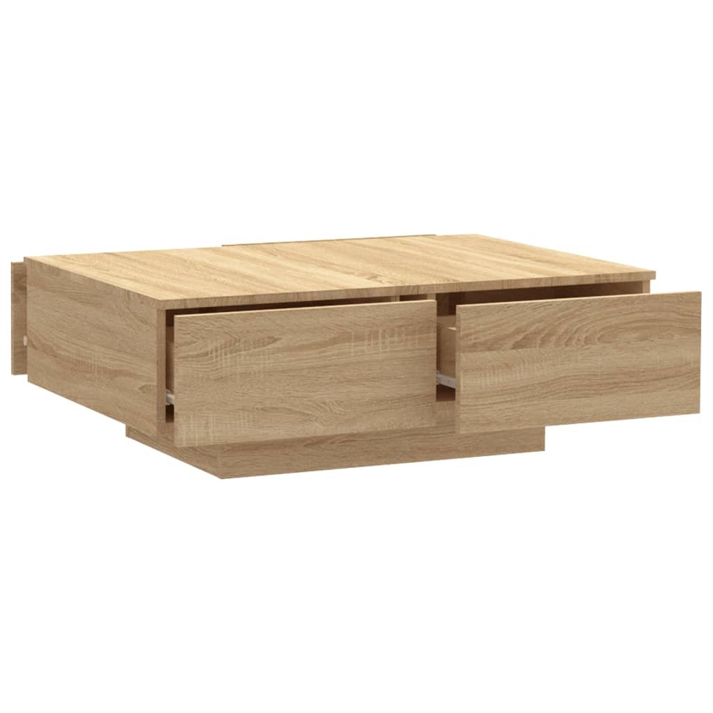 Table basse chêne Sonoma 90x60x31 cm en bois