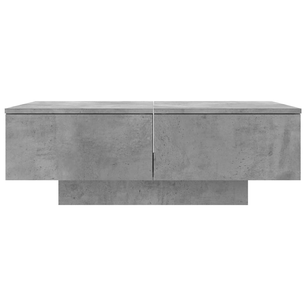 Table basse gris béton 90x60x31 cm en bois