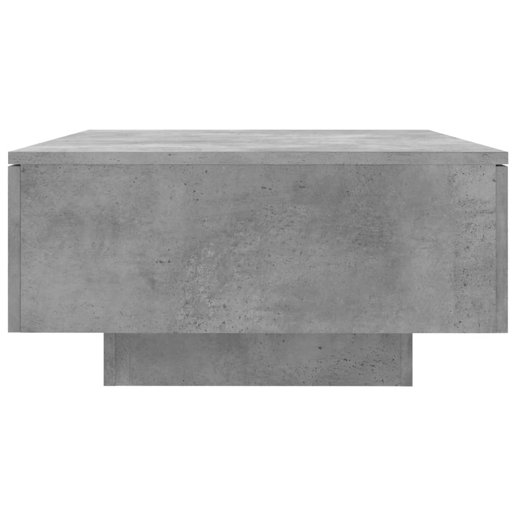 Table basse gris béton 90x60x31 cm en bois