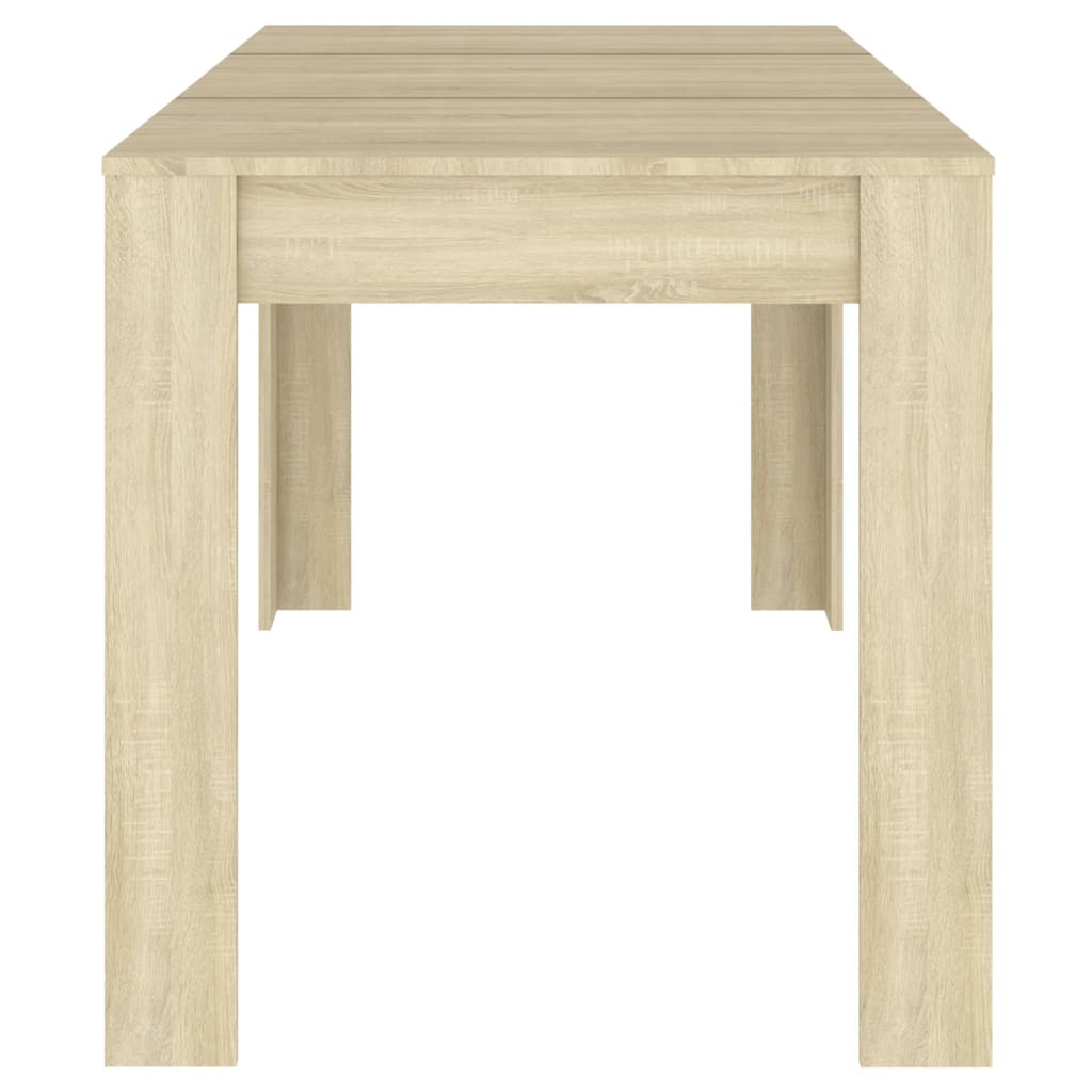 Table à manger chêne Sonoma 140x74,5x76 cm matériau bois