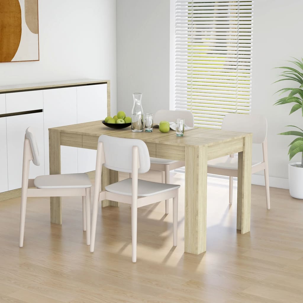 Table à manger chêne Sonoma 140x74,5x76 cm matériau bois