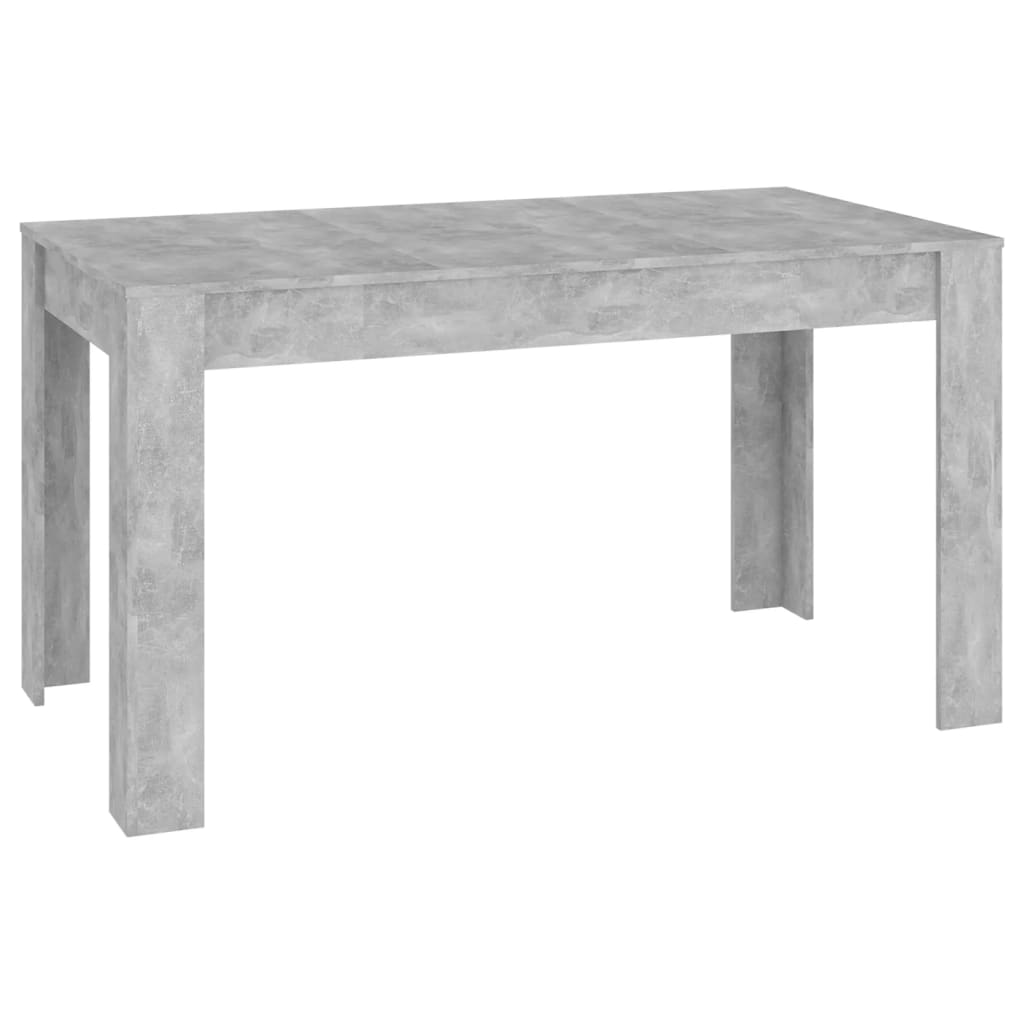 Table à manger gris béton 140x74,5x76 cm en bois