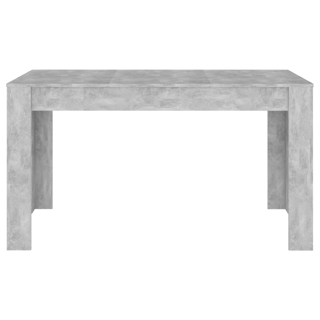 Table à manger gris béton 140x74,5x76 cm en bois